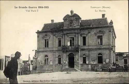Ak Sampigny Meuse, La Mairie, Grande Guerre 1914-1915