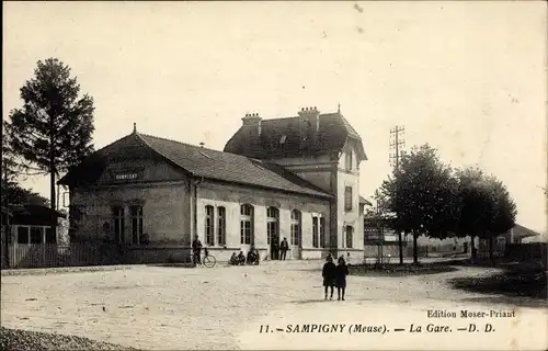 Ak Sampigny Meuse, La Gare