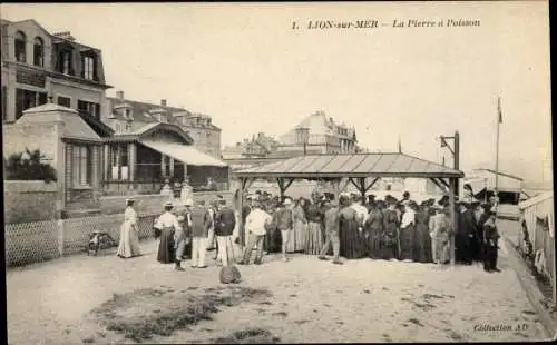 Ak Lion sur Mer Calvados, La Pierre a Poisson