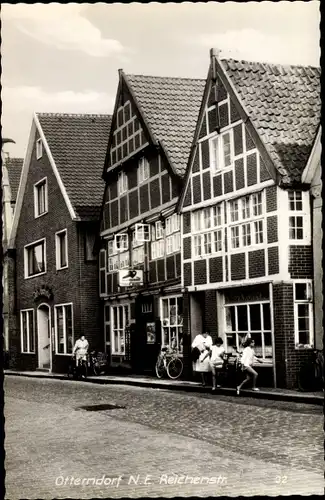 Ak Otterndorf im Kreis Cuxhaven, Fachwerkhäuser, Geschäft Krohn, Reichenstraße