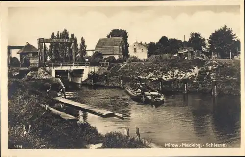 Ak Mirow Mecklenburgische Seenplatte, Schleuse