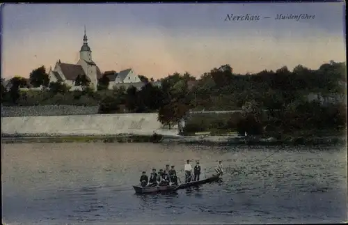 Ak Nerchau Grimma in Sachsen, Muldenfähre