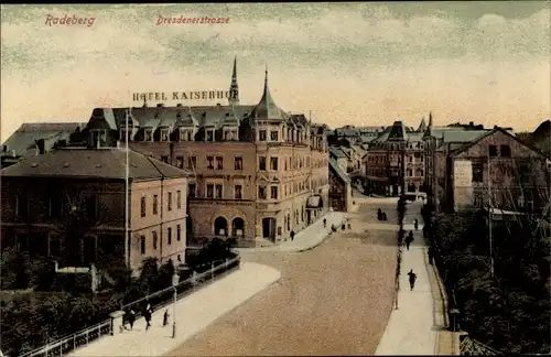 Ak Radeberg Sachsen, Dresdener Straße, Hotel Kaiserhof