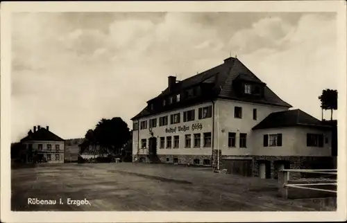 Ak Rübenau Marienberg im Erzgebirge Sachsen, Gasthof Weißer Hirsch