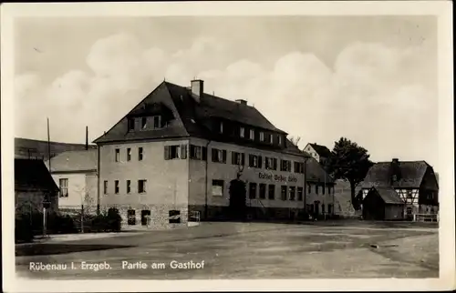 Ak Rübenau Marienberg im Erzgebirge Sachsen, Gasthof Weißer Hirsch