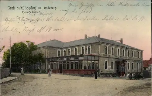 Ak Lotzdorf Radeberg in Sachsen, Blick auf Riemer's Gasthof