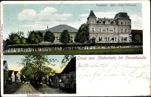Ak Dresden West Mobschatz, Gasthof Otto Döhnert, Dorfplatz