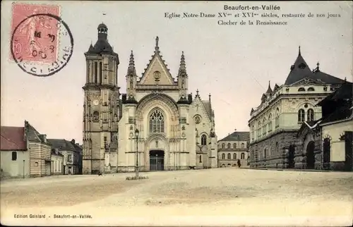 Ak Beaufort en Vallee Beaufort en Anjou Maine et Loire, Eglise Notre Dame