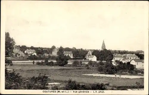 Ak Coutures Maine et Loire, Vue generale