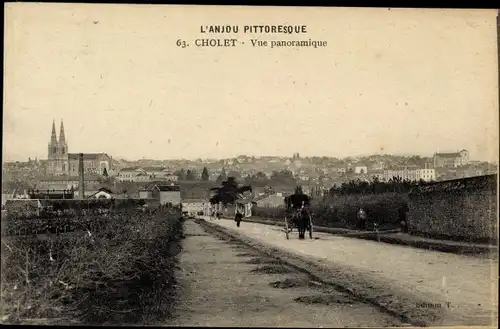 Ak Cholet Maine et Loire, Vue panoramique