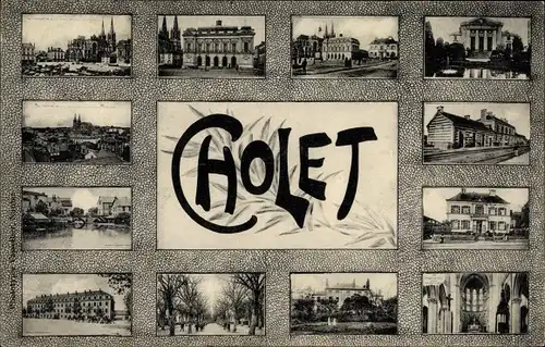 Ak Cholet Maine et Loire, Stadtbilder, Souvenir
