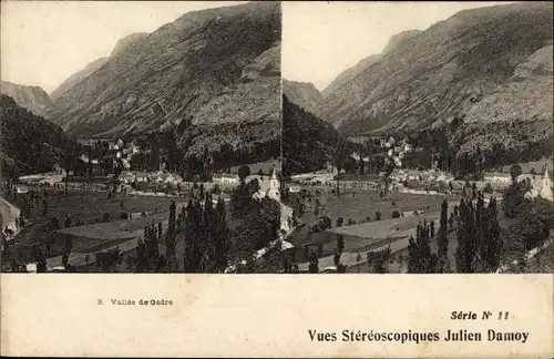 Stereo Ak Gèdre Hautes Pyrénées, Vallee de Gedre, Landschaft