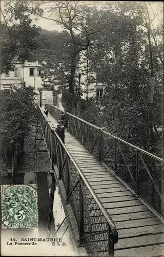 Ak Saint Maurice Val-de-Marne, La Passerelle