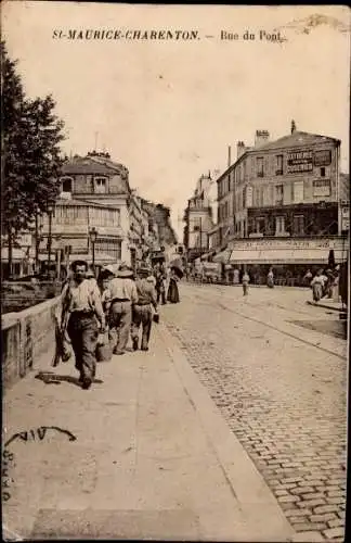Ak Saint Maurice Charenton Val-de-Marne, Rue du Pont