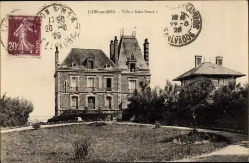 Ak Lion sur Mer Calvados, Villa Sans Souci
