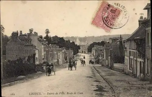 Ak Lisieux Calvados, Entree de Ville, Route de Caen