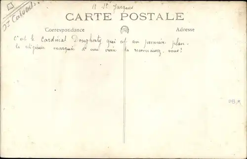 Foto Ak Calvados, Cardinal Dougherty, Prozession