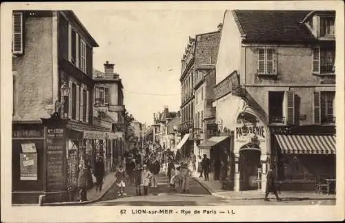 Ak Lion sur Mer Calvados, Rue de Paris, Patisserie