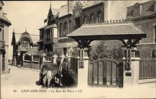 Ak Lion sur Mer Calvados, La Rue du Parc