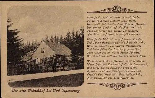 Gedicht Ak Elgersburg in Thüringen, Mönchhof