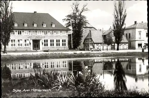 Ak Syke in Niedersachsen, Partie am Mühlenteich