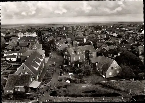 Ak Langeoog, Ortsübersicht, Vogelschau