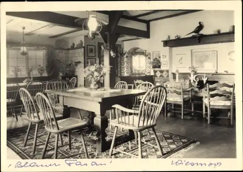 Ak Wiesmoor in Ostfriesland, Blauer Fasan, Gaststube