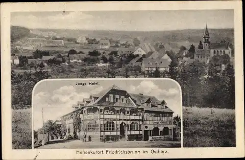 Ak Friedrichsbrunn Thale im Harz, Totale, Jungs Hotel