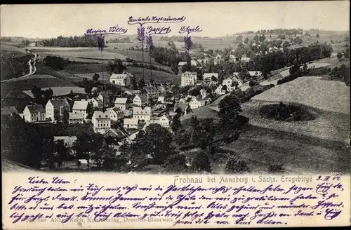 Ak Frohnau Annaberg Buchholz im Erzgebirge, Gesamtansicht