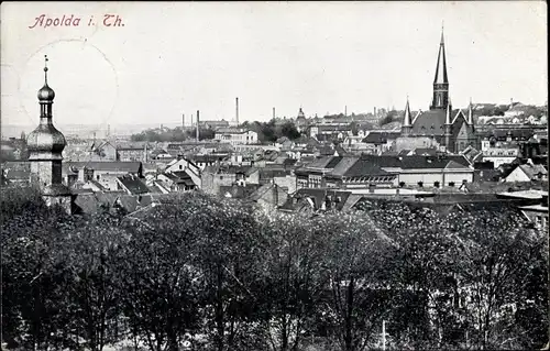 Ak Apolda in Thüringen, Blick auf den Ort