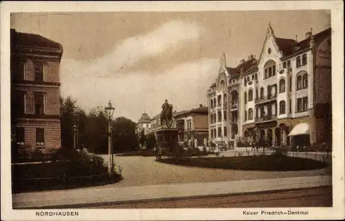 Ak Nordhausen am Harz, Kaiser Friedrich Denkmal