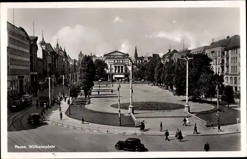 Ak Poznań Posen, Wilhelmplatz