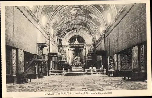 Ak Valletta Malta, Interior of St. John's Co-Cathedral