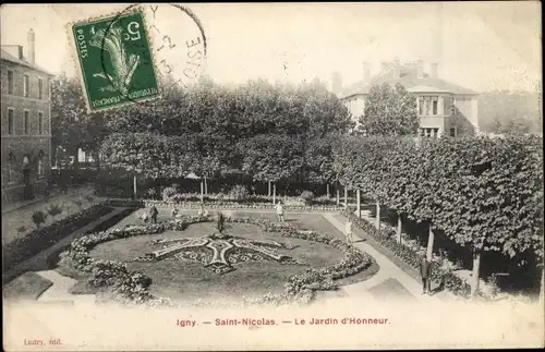 Ak Igny Essonne, Saint Nicolas, Le Jardin d'Honneur