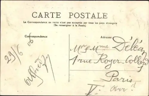 Ak Jarcy Essonne, Vue prise des Iles, derriere le Moulin, Ruderboot