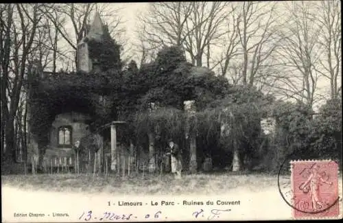 Ak Limours Essonne, Le Parc, Ruines du Couvent