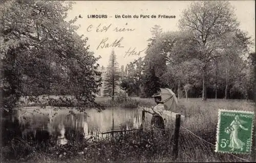 Ak Limours Essonne, Un Coin du Parc de Frileuse