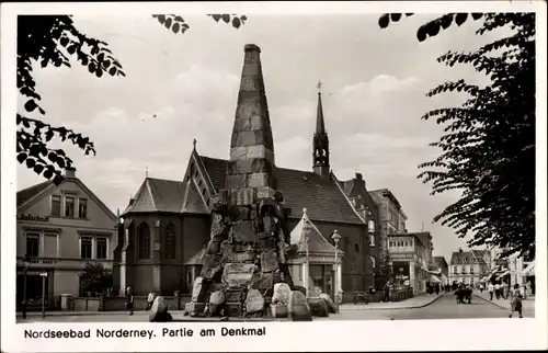 Ak Norderney in Ostfriesland, Partie am Denkmal