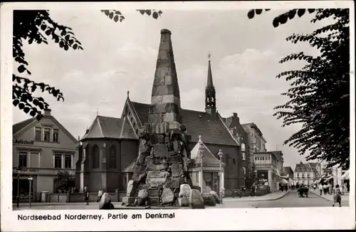 Ak Norderney in Ostfriesland, Partie am Denkmal