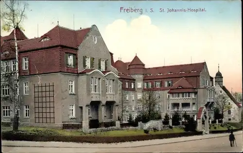 Ak Freiberg in Sachsen, St. Johannis Hospital