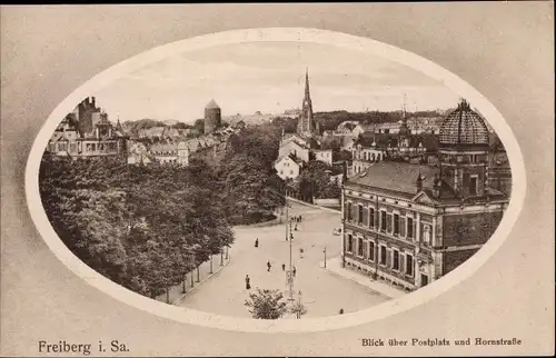 Ak Freiberg in Sachsen, Postplatz, Hornstraße