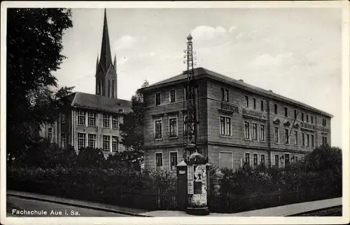 Ak Aue im Erzgebirge Sachsen, Deutsche Fachschule