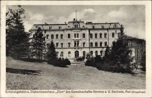 Ak Aue im Erzgebirge Sachsen, Blick auf das Erholungsheim und Diakonissenhaus Zion