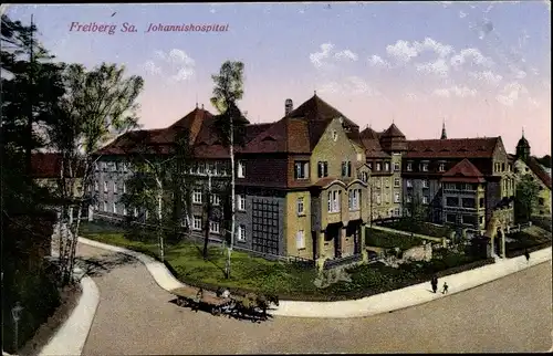 Ak Freiberg im Kreis Mittelsachsen, Blick auf das Johannishospital