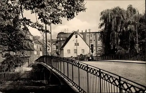 Ak Roßwein im Mittelsächsischen Bergland, Dresdener Straße, Muldenbrücke