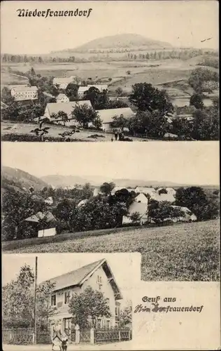 Ak Niederfrauendorf Glashütte im Osterzgebirge, Ortsansichten, Wohnhaus