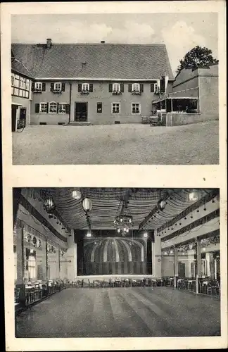 Ak Bretnig Hauswalde Großröhrsdorf in Sachsen, Gasthof zur Klinke, Innenansicht