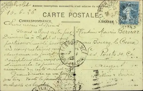 Ak Cholet Maine et Loire, Rue du Paradis et la Gare