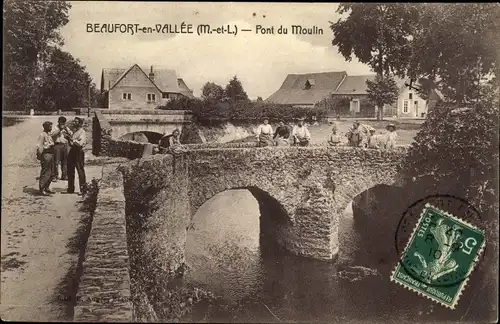 Ak Beaufort en Vallee Beaufort en Anjou Maine et Loire, Pont du Moulin