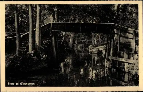 Ak Giethoorn Overijssel Niederlande, Brug, Blick auf die Brücke